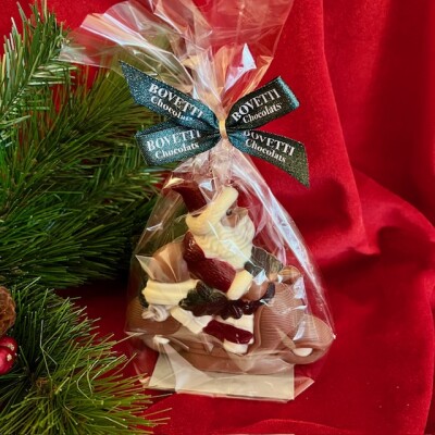 Bovetti_Weihnachtsmann auf Roller aus Schokolade