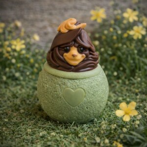 Comptoir de Mathilde_Ostern 2026_Schokoladentiere_Küken mit grünem Pulli im grünen