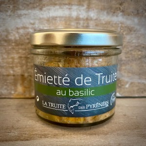 La Truite des Pyrénées-Forellen Emiette mit Basilikum