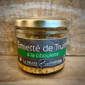 La Truite des Pyrénées-Forellen Emiette mit Schnittlauch