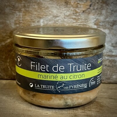 La Truite des Pyrénées-Forellen-Filet mit Zitrone und Pfeffer mariniert