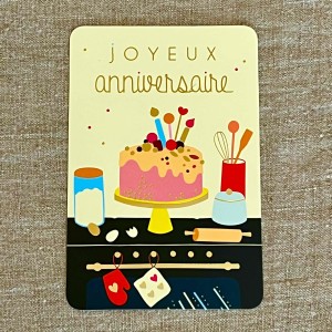Postkarte Geburtstagskarte Kuchen