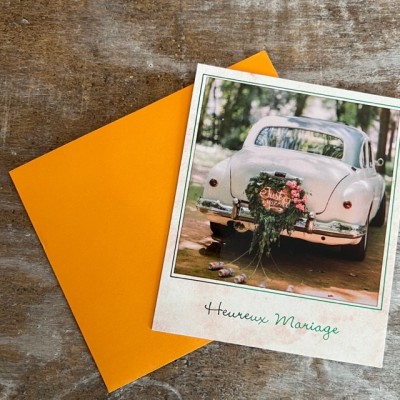 Postkarte-Hochzeit mit Briefumschlag