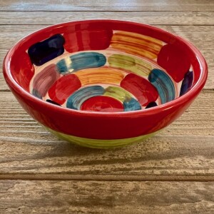 Poterie-Ventoux-tiefe-Schale-rechtecke-rot.2