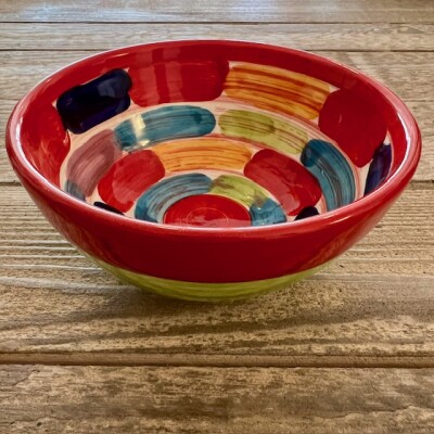 Poterie-Ventoux-tiefe-Schale-rechtecke-rot.2