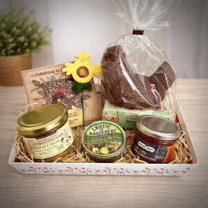 Präsentkorb-französische Spezialitäten-Joyeuses Pâques
