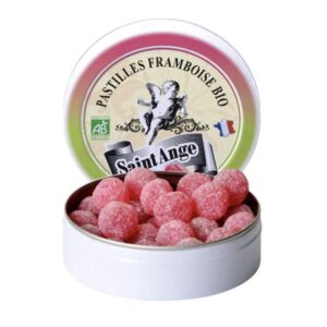 Bio-Bonbon mit Bio-Himbeeren in schöner Metalldose, Bonbon France, 50g