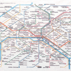 Winkler-Geschirrtuch-Pariser Metroplan